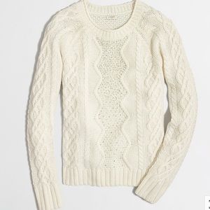 J.Crew White Sparkle Sweater